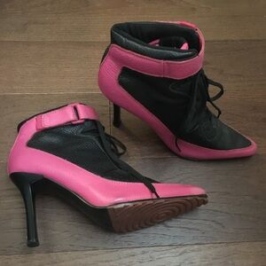 Vintage Pink & Black Stiletto Sneaker Heels